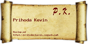 Prihoda Kevin névjegykártya